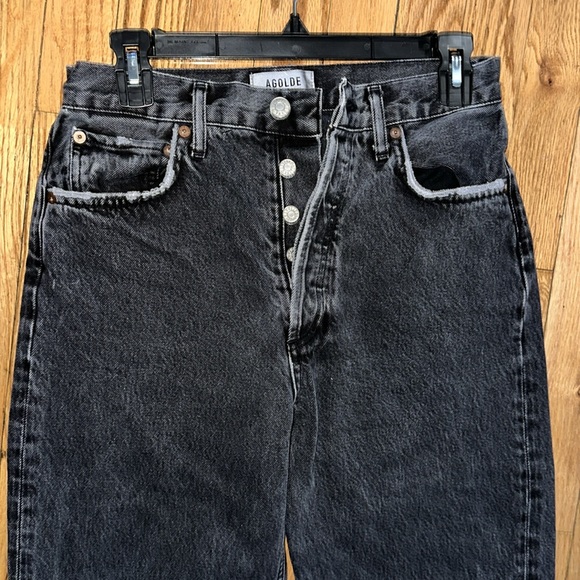 Agolde 90’s Pinch High Rise Black Jeans - Picture 3 of 6